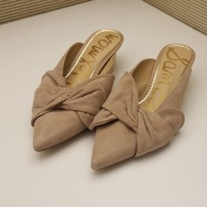 Blush Pink Kitten Heels Mules